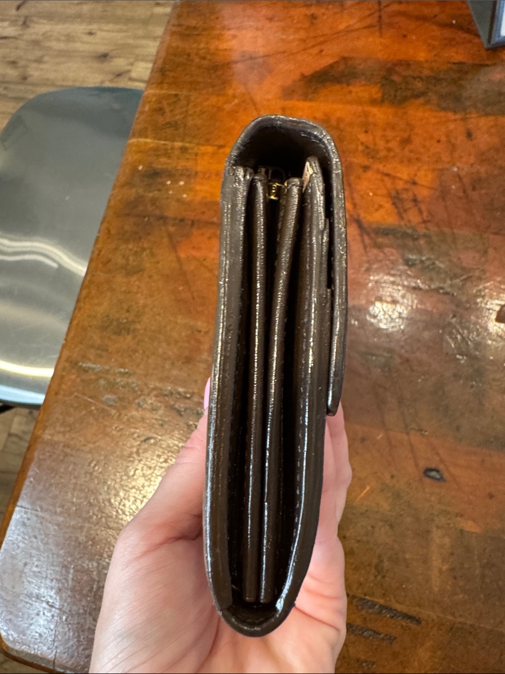 Louis Vuitton Brown Vernis Patent Leather Continental Wallet - Picture 7 of 12